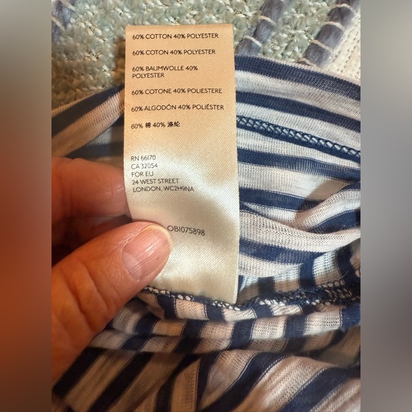 We The Free Striped Blue & White Halo Nautical  Tee, ladies size S 2 for $30 - Picture 9 of 11